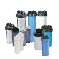 Boîtier de filtre à eau en plastique bleu Jumbo de 20 pouces Port en laiton pour système d'osmose inverse domestique Purification de l'eau potable à domicile