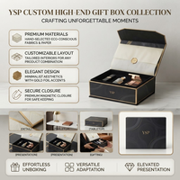 Ensemble d'emballages de luxe sur mesure pour soins de la peau, noir, avec bordure dorée, fermeture magnétique, boîte rigide pliable