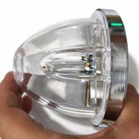 Feu de signalisation clignotant LED ambre en forme de goutte d'eau pour ruche, étanche, avec bord chromé, pour toit de cabine de camion, feu de gabarit et de dégagement