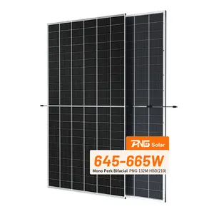 欧盟库存最新技术650W 655W 660W 665W 670W双面太阳能电池板