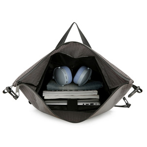 Men's <b>Backpack</b> <b>Large</b> Capacity Expandable Laptop Bag For Travel And School Black Gray Green Solid Color 8 Inches Compatible - Product Image 4