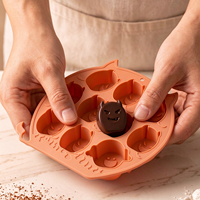 Moule en silicone HY Halloween Fantôme Diable pour chocolat, bonbons gélifiés, glaçons, desserts, bougies, savons et décorations de gâteaux DIY