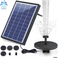 Bomba de Agua para Jardín, Aireador de Estanque, Fuente Solar Exterior con Batería, Bomba de Agua con Batería, Decoración de Jardín