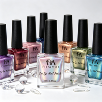 Vernis à ongles professionnel effet œil de chat à séchage rapide - Vernis à ongles magnétique sans lampe UV - Laque à ongles œil de chat à séchage rapide en gros 15ml