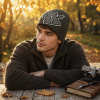 Bonnet d'hiver personnalisé par le fabricant, style Y2K, en jacquard tricoté, avec nœuds en fourrure à pois, pour la plage
