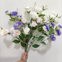 Bunga Lily Buatan Sentuhan Nyata Buatan Tangan, Batang Panjang 84 cm, Bunga Lily Sutra Imitasi Berlapis untuk Dekorasi