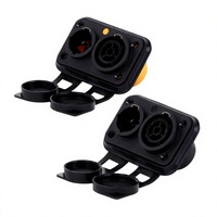 Powercon 3P Wasserdichter IP65 Strom-Eingangs-/Ausgangsverbinder für LED-Bildschirme, Bühnenbeleuchtung, Tonausrüstung, Kupfer-PC-Chassis-Anschluss