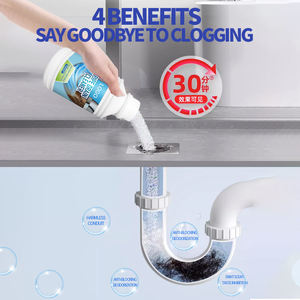 Pembuka Saluran 300g Ramah Lingkungan, Agen Pembersih Pipa Kamar Mandi & Dapur yang Ampuh & Pembersih Saluran Wastafel, Bubuk Pembersih Saluran Pembuangan - Product Image 2