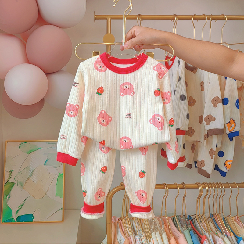 Orso fragola Jacquard