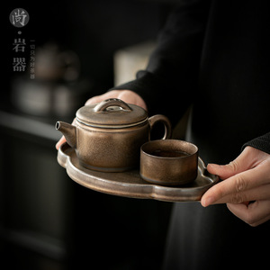 Creative Single Person Kung Fu <b>Tea</b> <b>Set</b> Pottery Teapot With Lid Heat Resisting Small Household <b>Tea</b> <b>Set</b> For Dry Brewing - Product Image 1