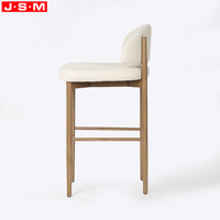 Tabourets de bar uniques et robustes en bois massif de style nordique, minimalistes et modernes, 65 cm de hauteur, blancs, pour îlot de cuisine