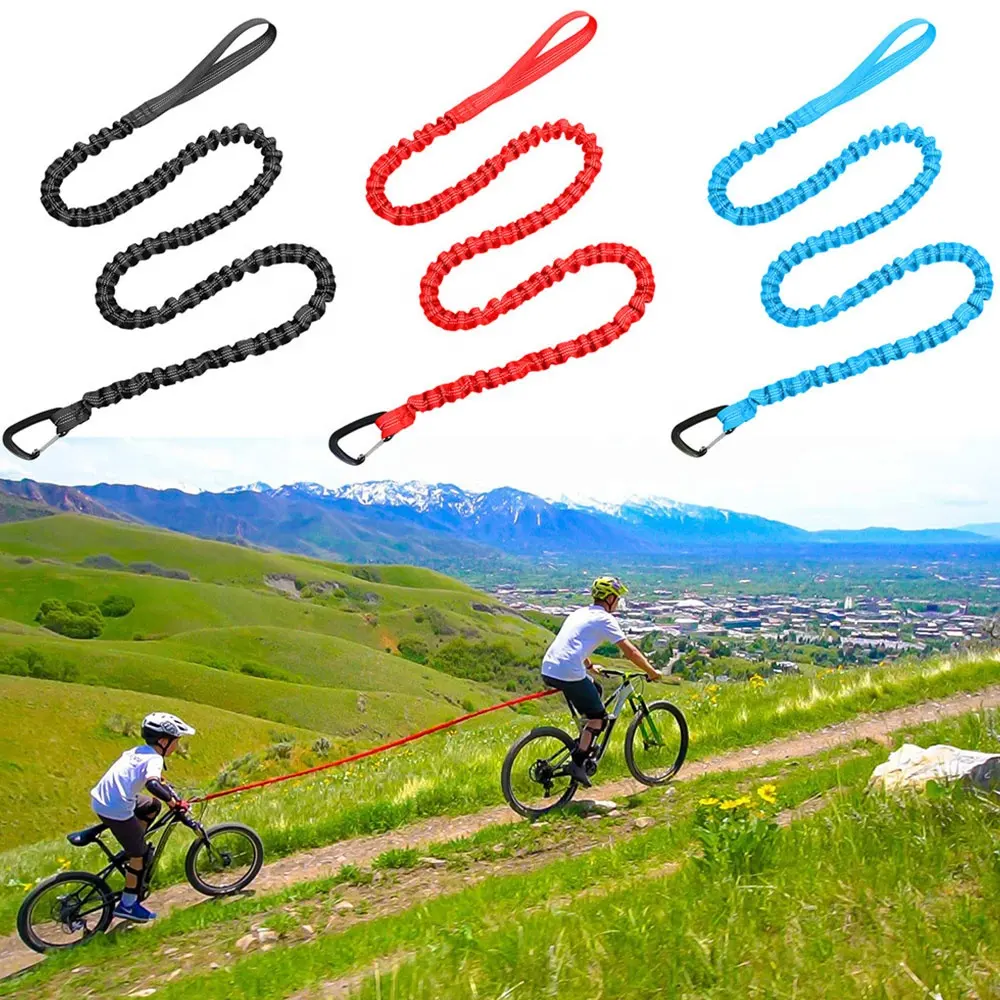 Crianças Tow Rope Criança Bicicleta Stretch Bungee Cord Compatível com Todas as Bicicletas de Montanha Ganchos Para Carro Pesado Emergência Off Road
