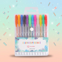 Stylo Gel Transfrontalier 48 Couleurs Fluorescentes Permanentes Pastel à l'Eau, Ensemble en Plastique, Pointe Balle 0.8mm, Blanc Brume, Stylo Marqueur Graffiti