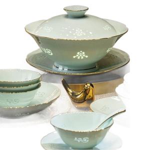 2025 New Jingdezhen Kaolin Linglong Eco-friendly Scenic Tableware Suit Chinese High-grade Underglaze Color Bowl for Housewarming - Product Image 5