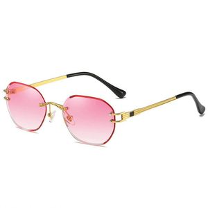 Nouvelles Lunettes de Soleil Rétro 2022 pour Hommes et Femmes, Monture Métallique Fine, Colorées, Sans Monture, Style Punk - Product Image 6