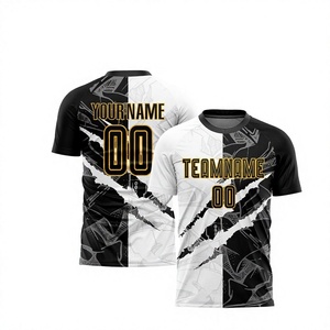 Camiseta de Fútbol Sublimada Personalizada, Unisex, Cuello Redondo, Manga Corta, Poliéster que Absorbe la Humedad, Impresión del Nombre del Equipo, para Todas las Temporadas - Product Image 1