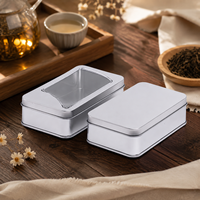 Boîte de rangement rectangulaire en fer blanc avec fenêtre 135 x 80 x 35 mm, emballage en fer blanc pour coupe-ongles, qualité alimentaire, écologique, ISO9001, logo personnalisé