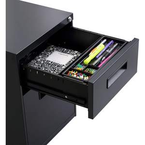 Archivador metálico con pedestal y dos cajones Alera Charcoal, 14 7/8 ancho x 19 1/8 profundo x 21 3/4 alto - Product Image 5