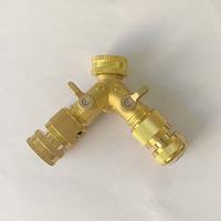 Raccord de Jardin en Laiton 3/4'' pour Tuyau d'Arrosage, Connecteur Fileté 6mm, Diverses Options de Poignée, Connecteur d'Eau de Jardin Type Nipple