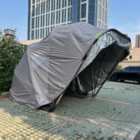 Abri de voiture pliable et moderne en acier inoxydable, imperméable, pour garage extérieur, avec housse de protection contre la pluie en tissu Oxford 600D