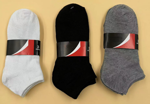 Equipaggio uomo alla moda estate classica barca invisibile calzini Anti-batterico nero bianco grigio nel sudore che assorbe il polsino sottile per - Product Image 4