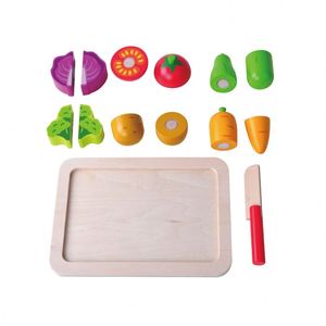 Meilleure vente Faire semblant <span class=keywords><strong>de</strong></span> jouer <span class=keywords><strong>Jouet</strong></span> en bois pour la cuisine, la nourriture et les légumes - Product Image 2