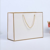 Sacs cadeaux en papier avec nœud de ruban, sacs à provisions de mariage recyclables avec poignées, sacs d'emballage de bijoux cosmétiques, vente en gros