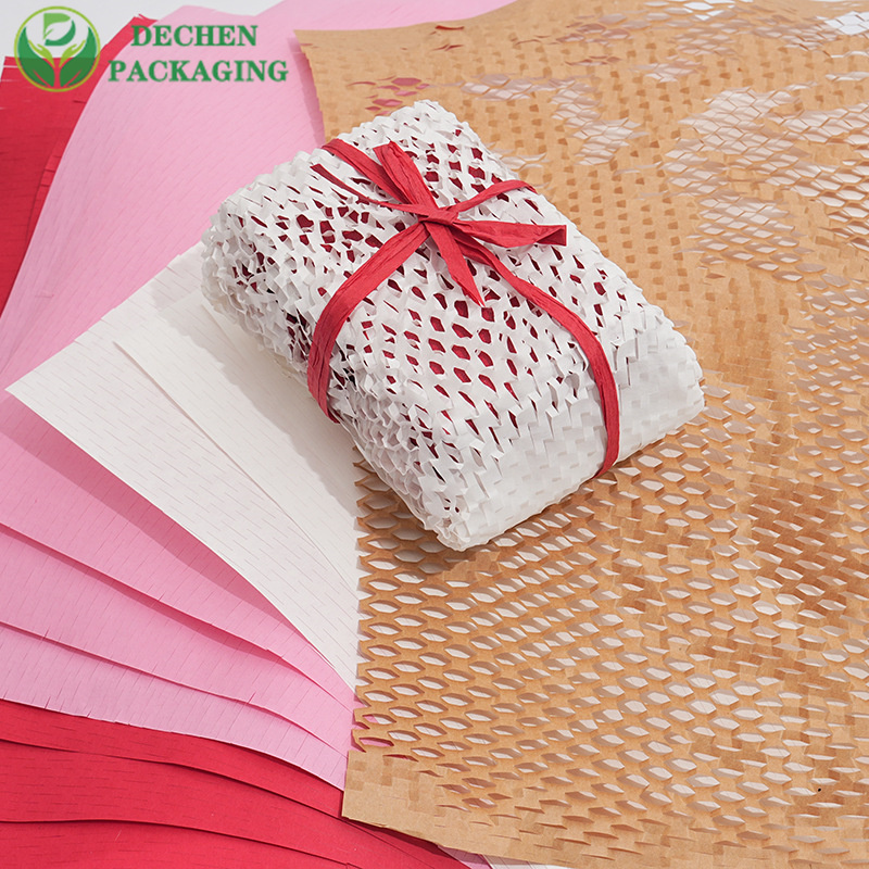 Rollo de envoltura de papel de embalaje en forma de panal