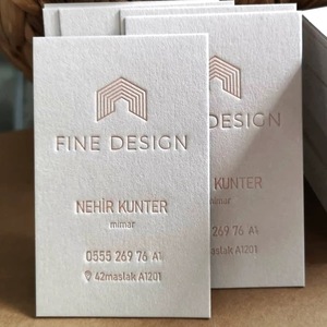 Sang trọng tùy chỉnh biểu tượng tùy chỉnh kết cấu giấy 3D Emboss deboss Cảm ơn bạn thẻ kinh doanh nhỏ Cảm ơn bạn Thẻ Nhãn thẻ - Product Image 6