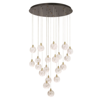 Lustre suspendu simple en verre cristal pour plafond haut, idéal pour hôtel, maison, escalier, salon