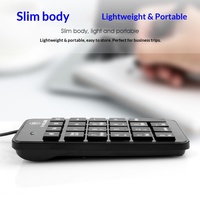 RAIKU K-601 Mini USB Wired Number Pad 23 Keys Plug and Play Numeric Keypad for Desktop Notebook