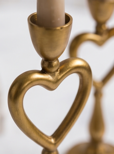 Candle Holder Gold Finish Heart Design Decorative Metal Candlestick Stand Elegant Table Centerpiece for Wedding Home Event Decor - Product Image 5