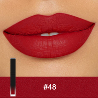 Rouge à lèvres liquide minéral mat sans cruauté animale, avec protection solaire et résistant à l'eau, disponible en 115 couleurs, emballage personnalisé OEM/ODM