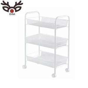 Carrito de Metal de doble nivel plegable ecológico para sala de estar, tipo de pie, instalación, plato, cuenco, carrito de comedor - Product Image 4