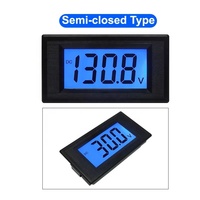 Meteran Tegangan DC Tertanam Mini Dua Kawat LCD Digital Voltmeter Sepeda Listrik Tampilan Lampu Latar Biru Kelas Akurasi 1% 2 Digit