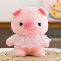 Peluche de cerdo de algodón grande, bordado con motivos de frutas, regalos de cumpleaños, araña, elefante, estrella, etiqueta, algodón PP, alivio del estrés