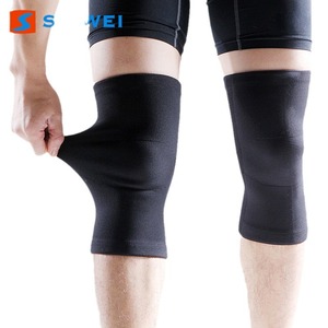 Genouillère Shiwei noire élastique respirante unisexe pour la protection sportive et le soulagement des entorses - Product Image 1