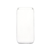 Gobelet en verre borosilicate à double paroi de 16 oz, fait main, avec couvercle en bambou et paille, gobelet à bière en verre dépoli de 16 oz pour sublimation