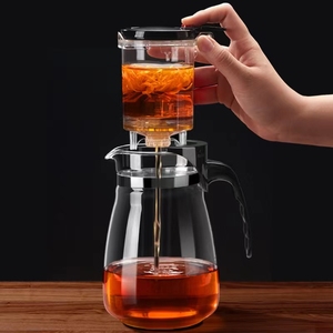 Tetera de Vidrio de 750 ml <span class=keywords><strong>con</strong></span> Infusor y Tapa, Diseño Moderno para Oficina, Accesorios para Café y Té - Product Image 2