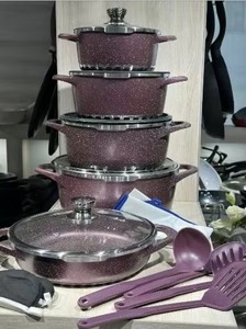 Juego de Utensilios de Cocina de Granito de 17 Piezas, Antiadherente, de Aluminio, <span class=keywords><strong>para</strong></span> Regalo de Bodas - Product Image 3