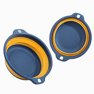 Lavabo Plegable de Plástico TPR Azul con Diseño de Cara de Conejo para Baño - Product Image 2