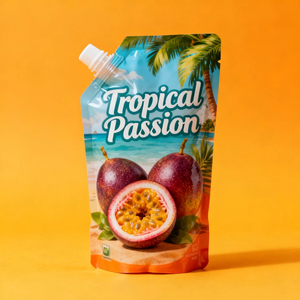 Pochette à bec verseur debout en PE, écologique, résistante à l'humidité, imprimée en gravure personnalisée, pour jus et poudre de fruits, 50 ml, 100 ml, 250 ml, 500 ml - Product Image 1