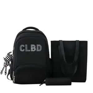 Saco de faculdade elegante sac enfant bonito meninas saco logotipo personalizado mochila mochilas escolares casual mochila set para estudante para menino