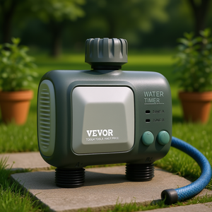 Temporizador de Agua Vevor de 2 Zonas, Cuerpo de Plástico para Exteriores, Conector de Manguera Inteligente, Controlador de Riego de Jardín - Product Image 2