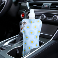 Pochette Doypack Mylar personnalisée avec finition mate, bec verseur supérieur de 100 ml, pour emballage liquide, avec trou de poignée