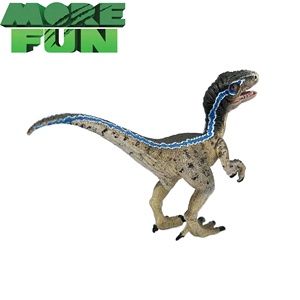 Figuras de acción de dinosaurio, juguetes realistas de dinosaurio, <span class=keywords><strong>Velociraptor</strong></span>, juguetes educativos de plástico azul - Product Image 1