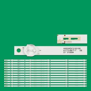 แถบไฟแบ็คไลท์ทีวีอะลูมิเนียม HX-NO.2174 รุ่น K650WDC2 A1 4708-K65WDC-A1113N11 สำหรับทีวี 65PUF6263 ขนาด 65 นิ้ว แถบไฟ LED 667 มม. IP33 5LED - Product Image 1