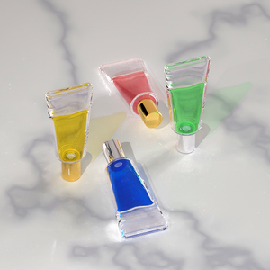 Flacons roll-on carrés transparents <span class=keywords><strong>de</strong></span> 10 ml avec bouchon doré, rouleau en métal, matériau en verre, bille <span class=keywords><strong>de</strong></span> roulement, huile essentielle, flacon roll-on transparent - Product Image 3