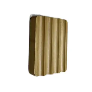 Jabonera de bambú portátil al por mayor, jabonera de madera para baño, soporte de bandeja, contenedor con desagüe