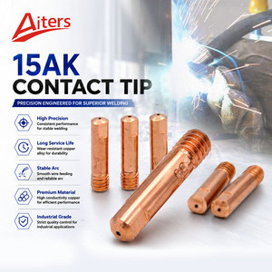 Embout de contact pour soudage MIG Euro <span class=keywords><strong>MB15AK</strong></span> M6x25 CuCrZr en cuivre, consommables pour torche MIG, pièces de rechange - Product Image 1